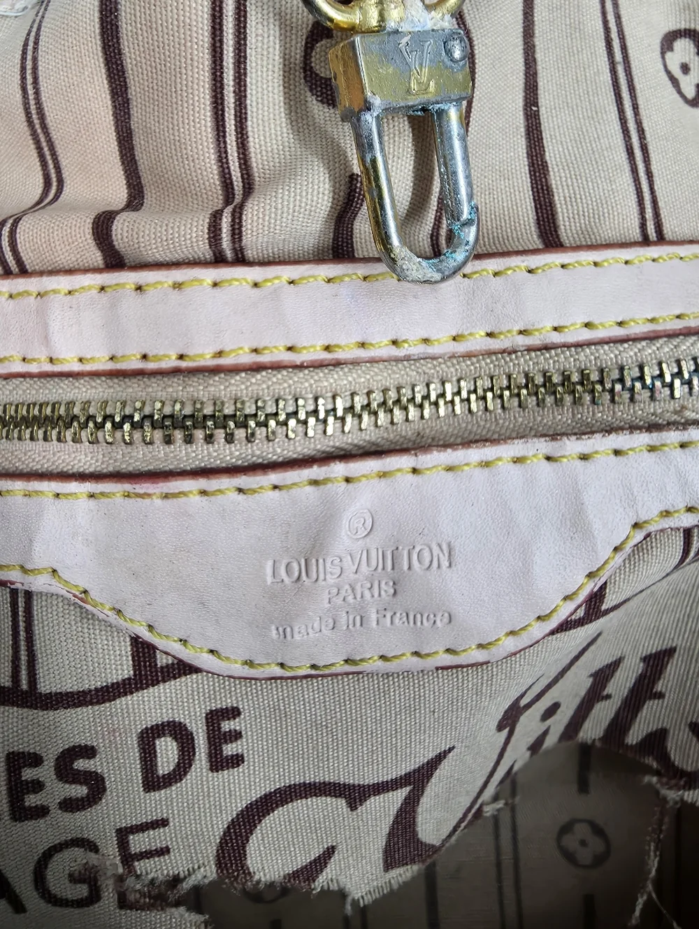 Louis Vuitton Neverfull MM Monogram Canvas Tote Bag Brown Authentic Project - Picture 3 of 6